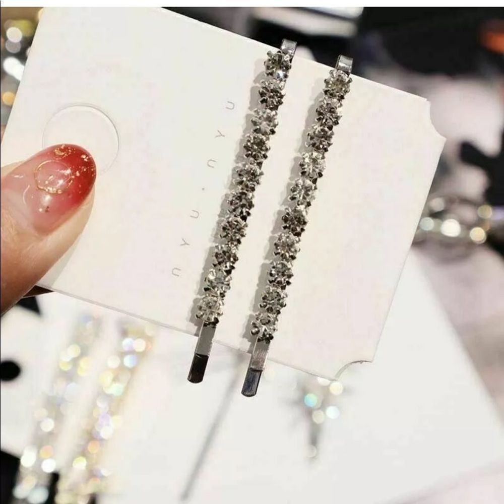 2 Piece Rhinestone Hair Bobby Pins
